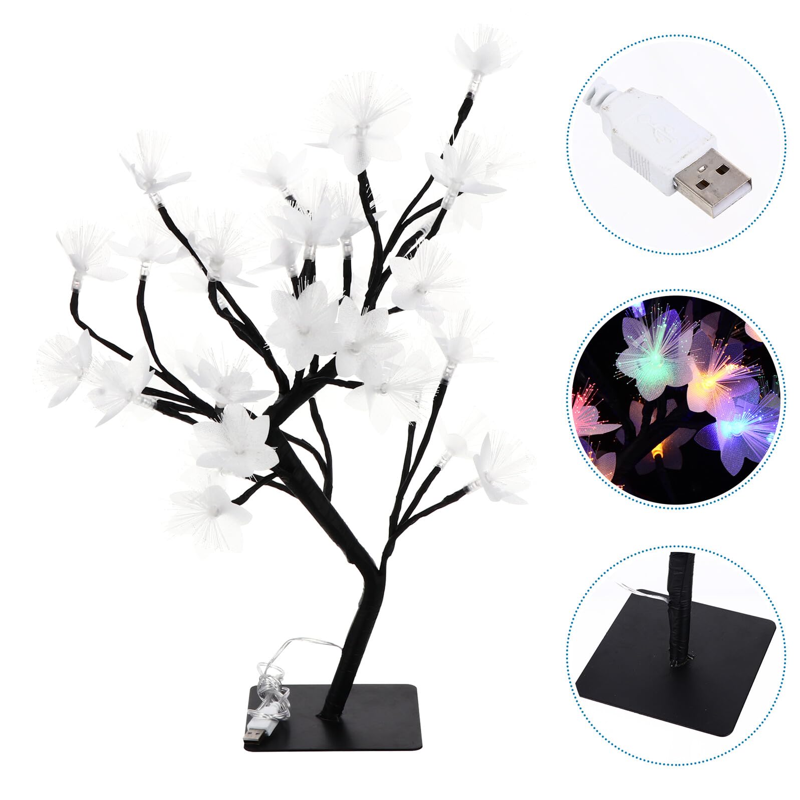 Künstliche Baum LED Lampe mit Farbwechsel, Verstellbare Zweige, 1 Stück