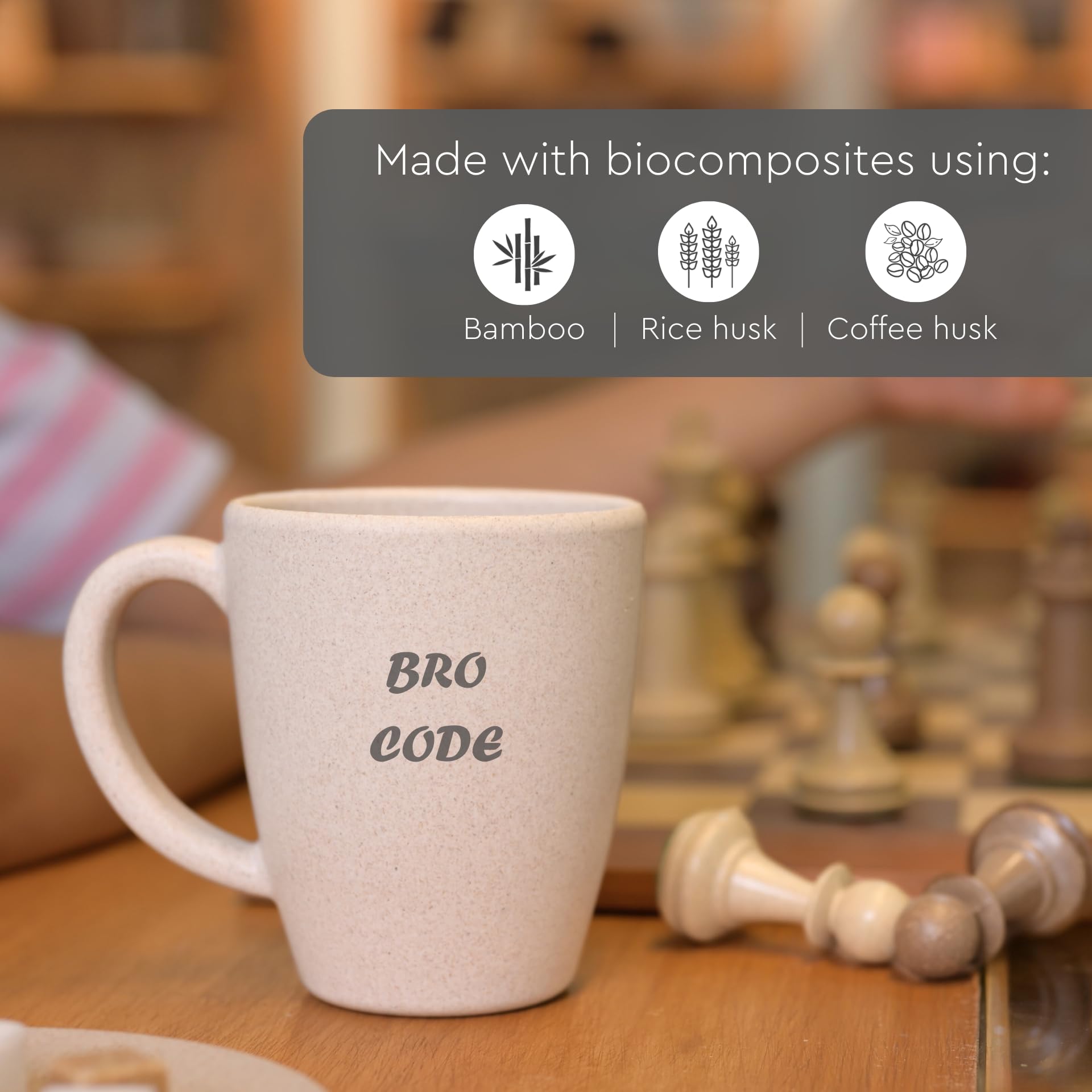 Eco-Friendly Custom Mugs - Rice Husk & Sustainable Gifts -4