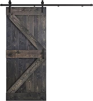 Amazon Com 36in X 84in K Series Carbon Gray Diy Solid Interior Knotty Wood Painted Barn Door With 6 6ft Sliding Hardware Kit Tools Home Improvement Amazon Com 36in X 84in K Series Carbon Gray Diy Solid Interior Knotty Wood Painted Barn Door With 6 6ft Sliding Hardware Kit Tools Home Improvement