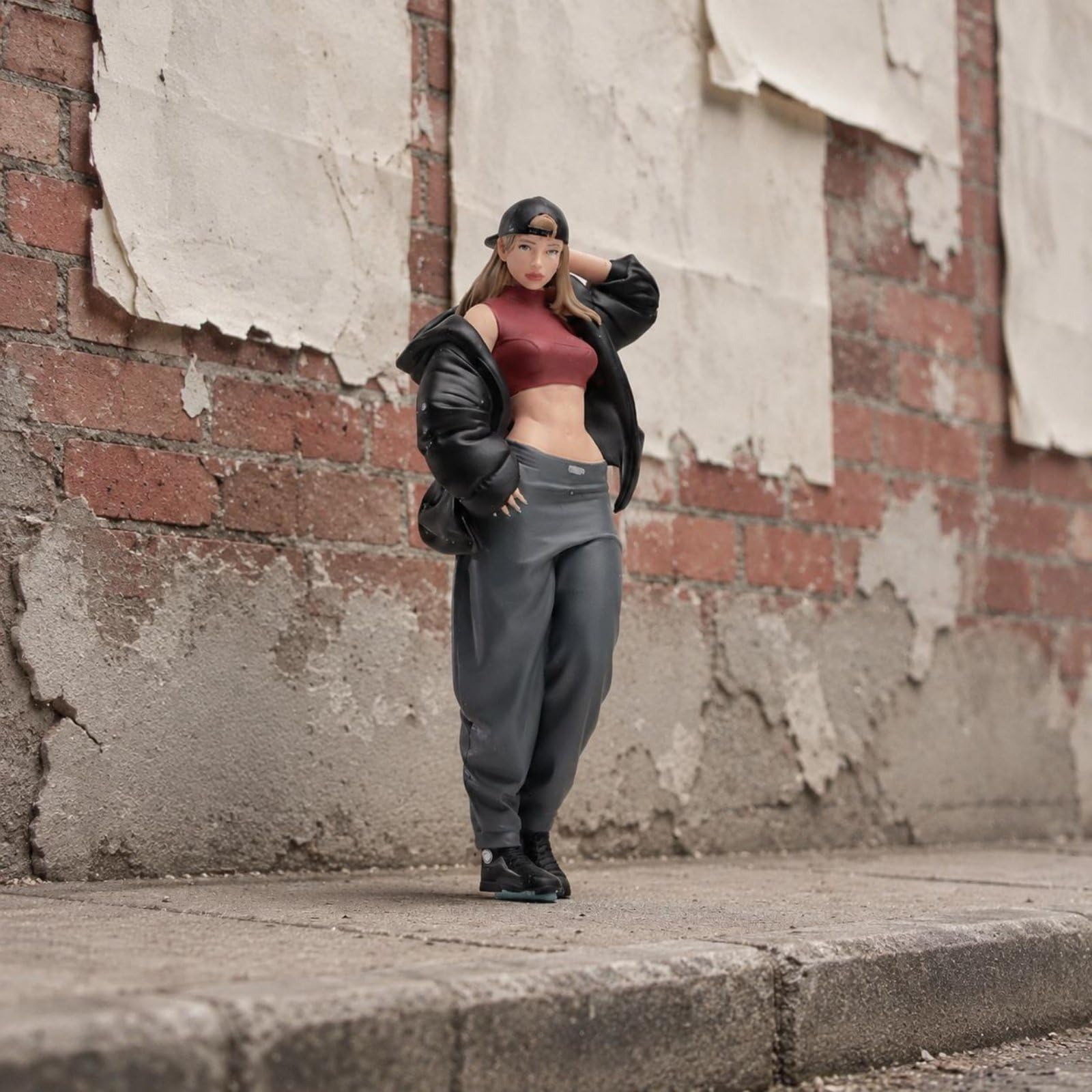 Miniatur Szene Figur Frau Skulptur Sammlerfigur Dekofigur aus Harz mit Sorgfältiger Handbemalung Und Feiner für Büro Schreibtisch Wohnzimmer Regal Hobby Vitrine, 1/18