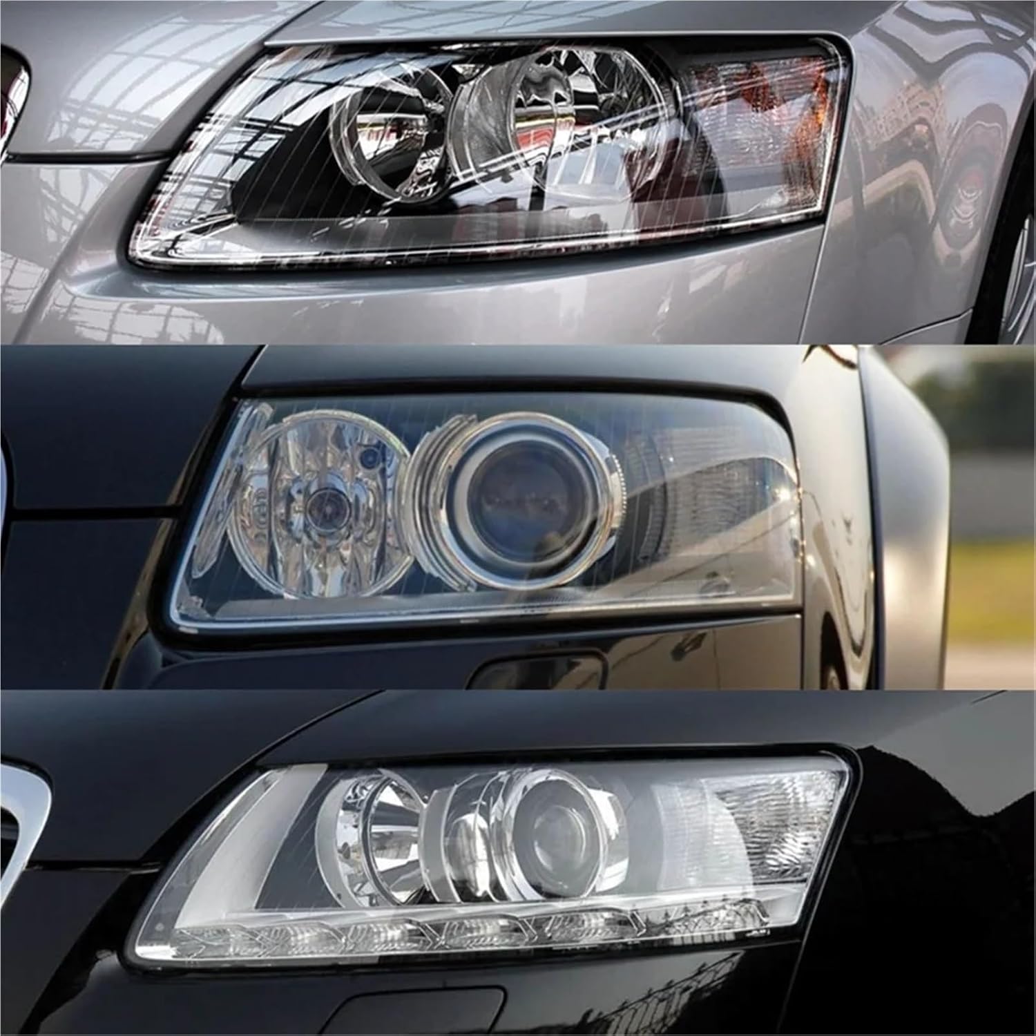 for Audi A6 A6L 2006 2007 2008 2009 2010 2011 Car Products Lampshades Lamp Headlamp Front Headlight Lens Cover Lights Shell(2pcs Left and Right)