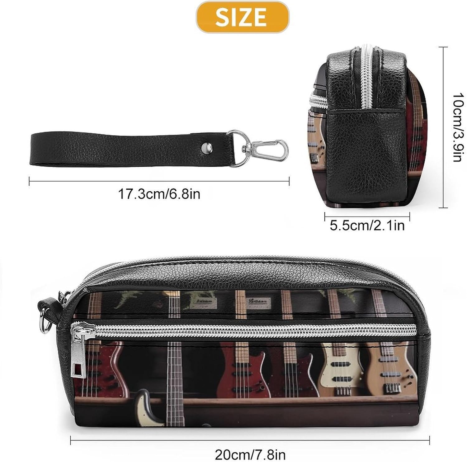 Makeup Bag for Women Travel Toiletry Pouch Portable Pencil Case with Zipper image 2