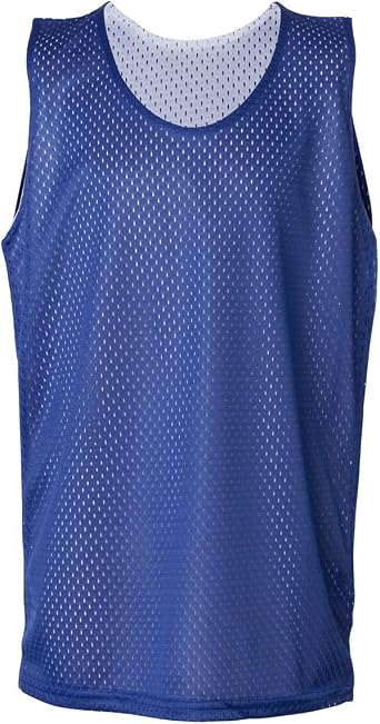 Badger Sport Royal Blue/White Adult Medium Reversible Mesh Tank Top Jersey Uniform