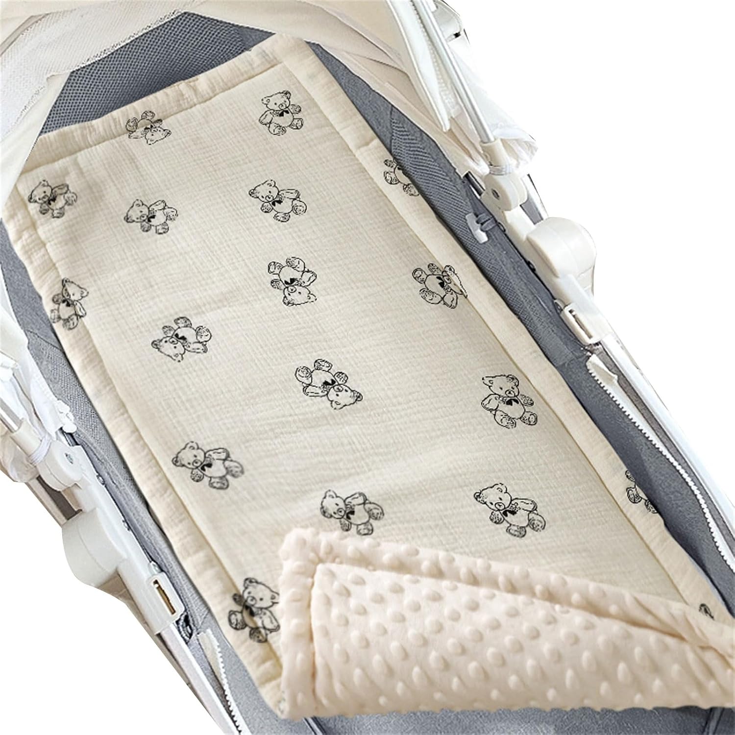 Strollers Cushion Double Sided Mattress Toddler Pushchair Seats Liner Pad Breathable Cushion with Printed Pattern