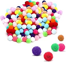 Eupneicu [1000Pcs] Colorful Pom Poms 10mm Coloured Pom Poms for DIY Crafts and Craft Decoration [Multicolor]