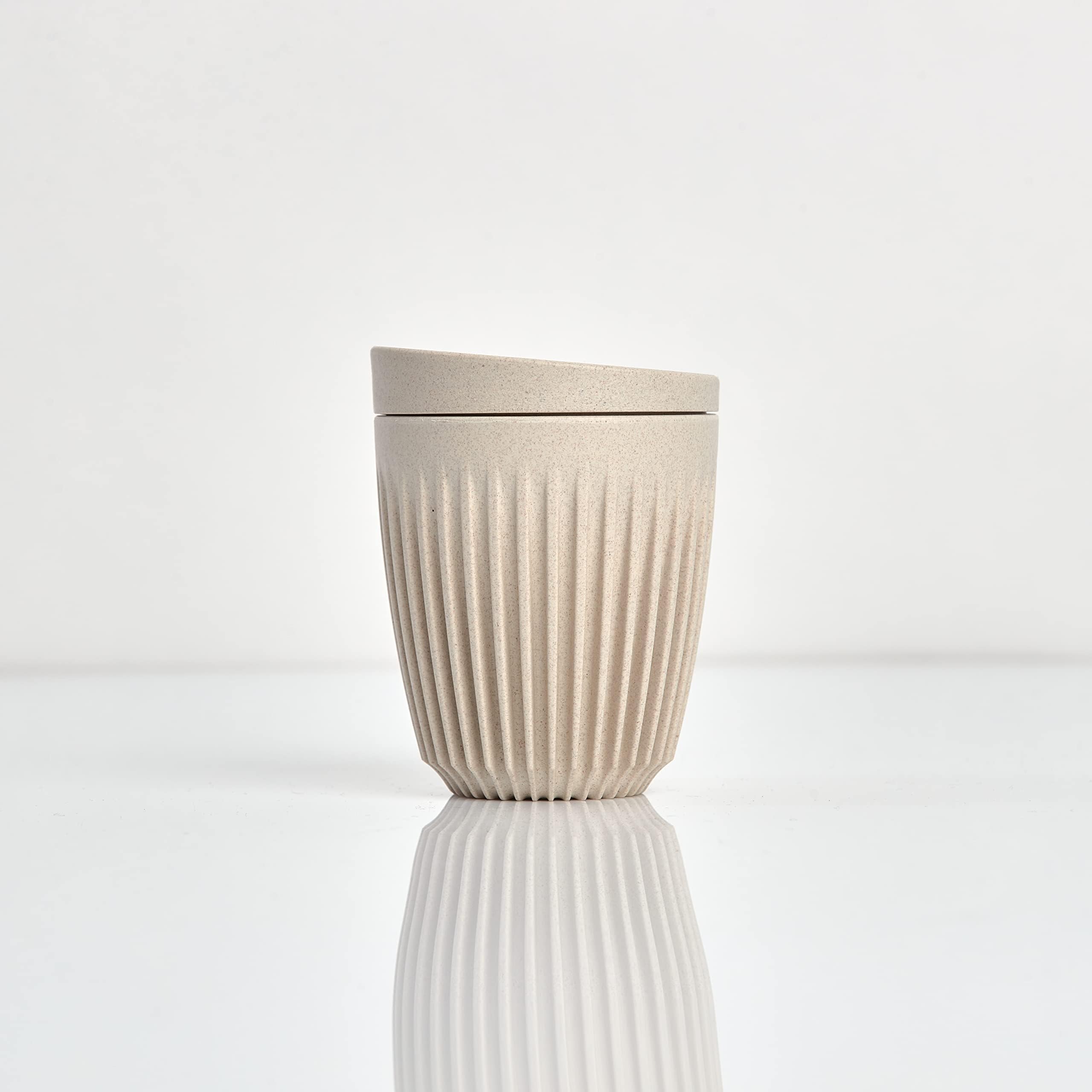 Mug – 8 oz – Reusable – Sustainable – Made of Coffee Sleeve – with Lid – Natural