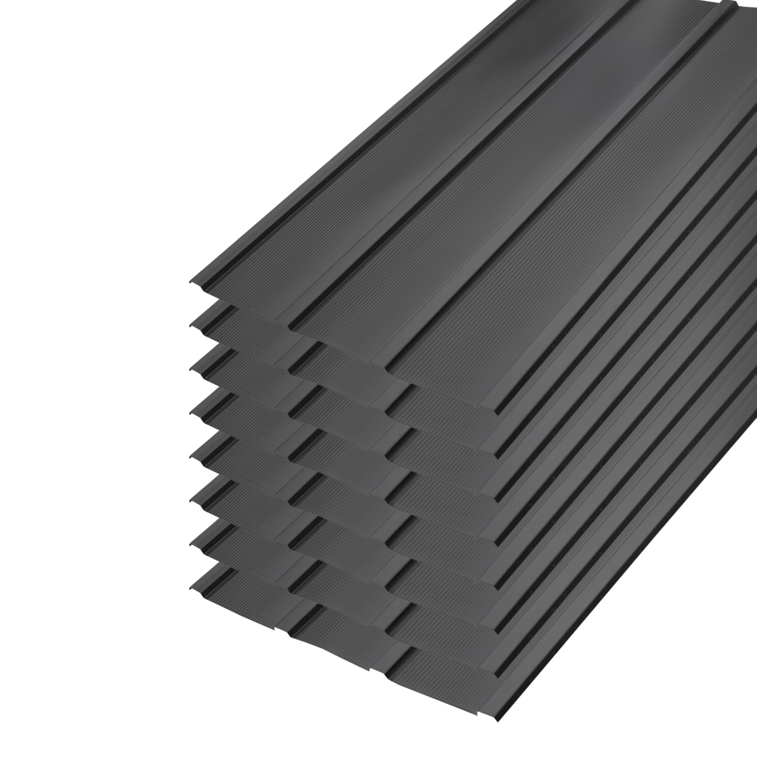 Generic Durable Metal Sheets, Galvanized Corrugated Steel Roof Panels, Wall Panels, DIY Shed, Garage, Carport, Home Projects, 8ct (Charcoal), PAN4527