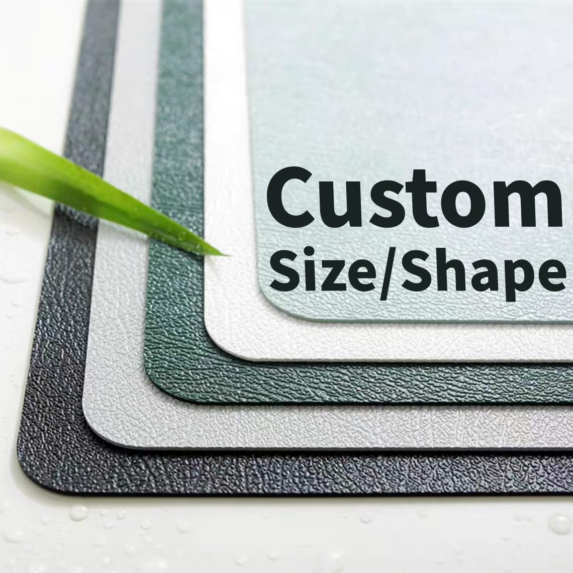 Kiyeocca Custom Table Cover Protector, Cut to Size Waterproof Desk Mat, Cut to Size Colorful Kitchen Countertop Protector, Shaped Non-Slip Work Bench Raw Surface Cover Heat-Resistant
