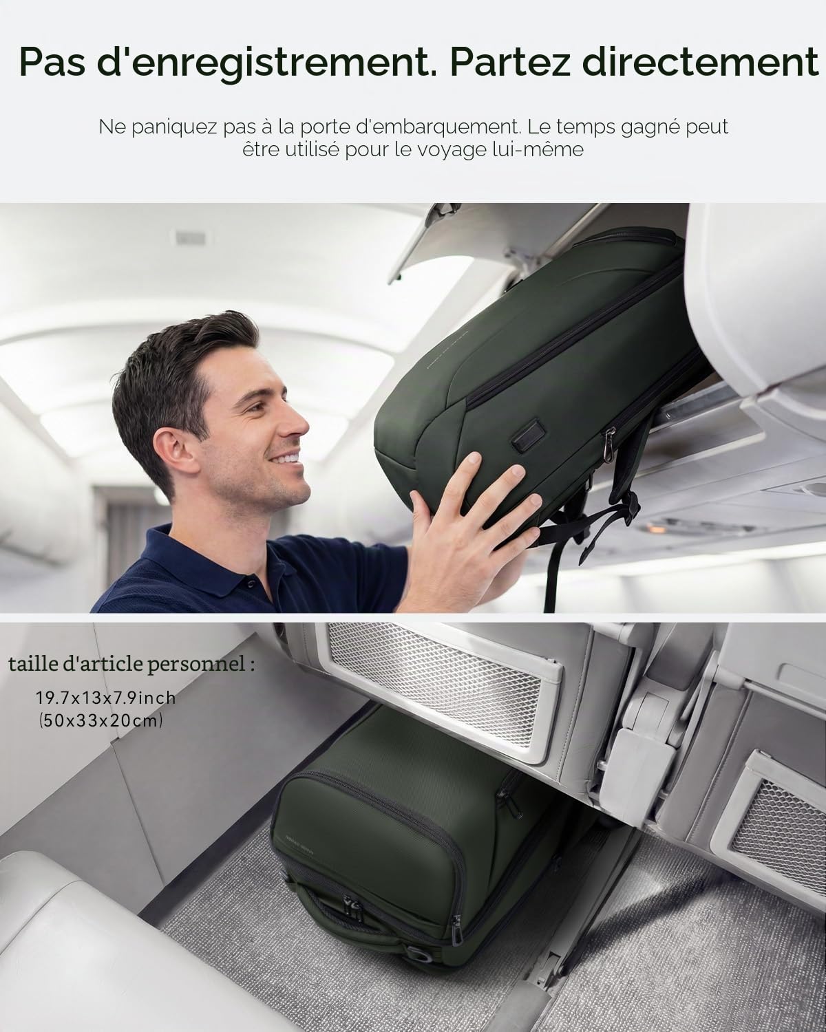 MARK RYDEN Sac à dos pour ordinateur portable de grande capacité avec USB 17,3"/15,6 pouces pour hommes Sac à dos multifonction antivol Sac à dos pour le travail