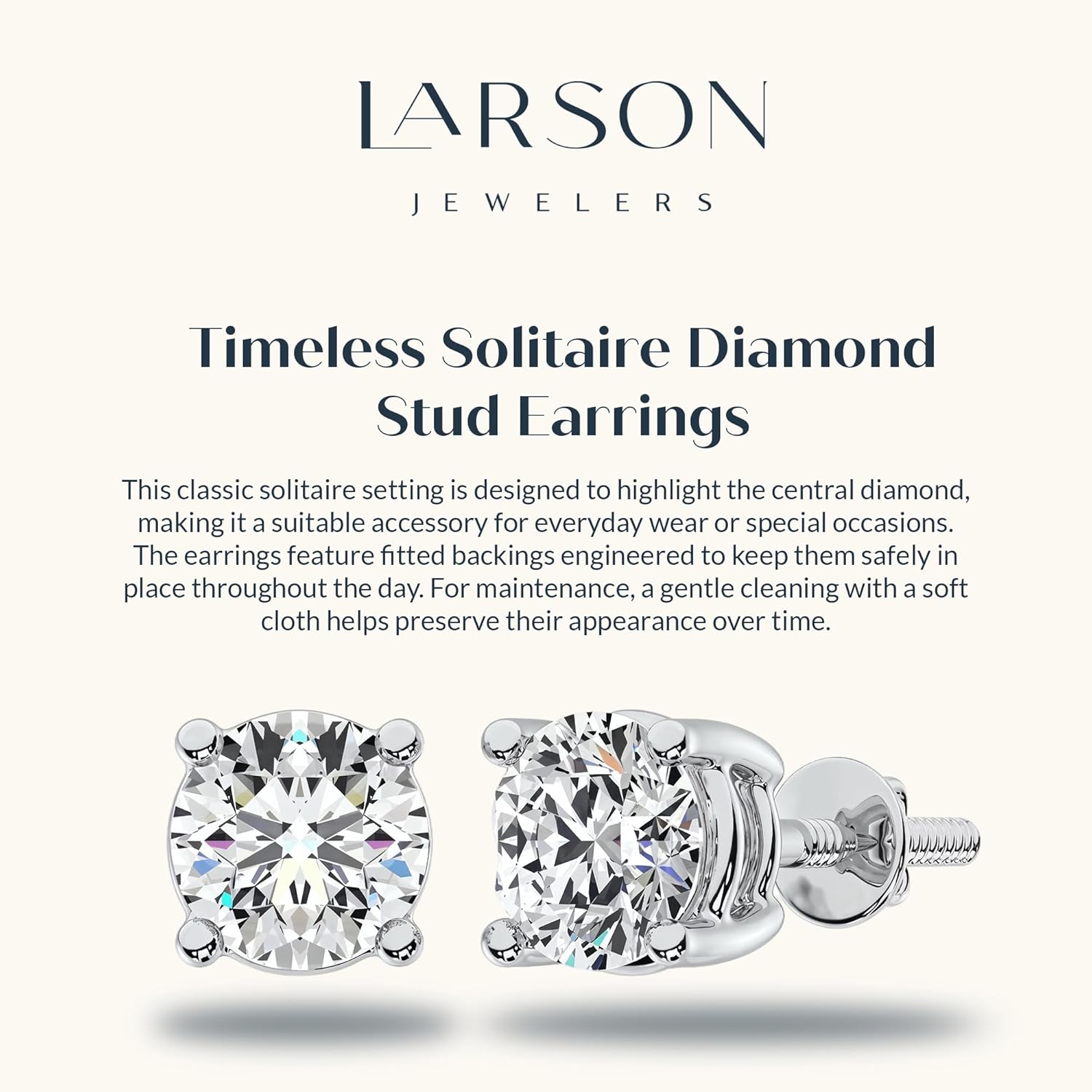 14k White & Yellow Gold 4 Prong Solitaire Basket Studs with Labe Grown Diamonds (0.50-4.00 Carats) - Image 4