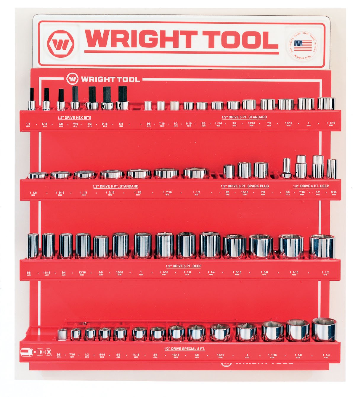 Wright ToolD947 1/2-Inch Drive 6-Point Standard and Deep Sockets and Hex Bits