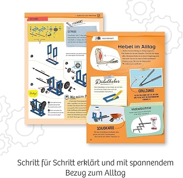 Kosmos Simple Machines - Physics Experiment Box for Children Aged 8-12, Inspires Learning with 24 Models, Includes Spring Scales, Ideal for Boys and Girls