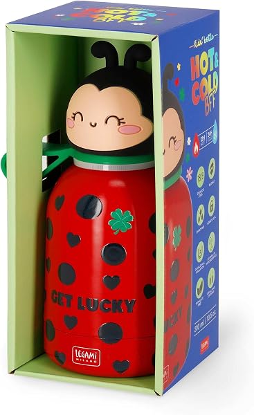 Legami - Borraccia Termica per Bambini Hot&Cold BFF, Ladybug, in Inox 18/8 a Doppio Strato con Chiusura ermetica, Conserva il Caldo per 12h e il per Freddo 24h, Capacità 310 ml - 5