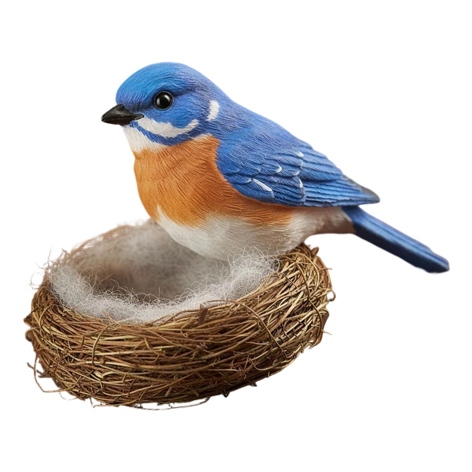 hogtnd Resin Bird Figurines with Nest Decorations, Spring Decorations for Bookshelves, Statue, Decorative Sculptures, Ornament Statue