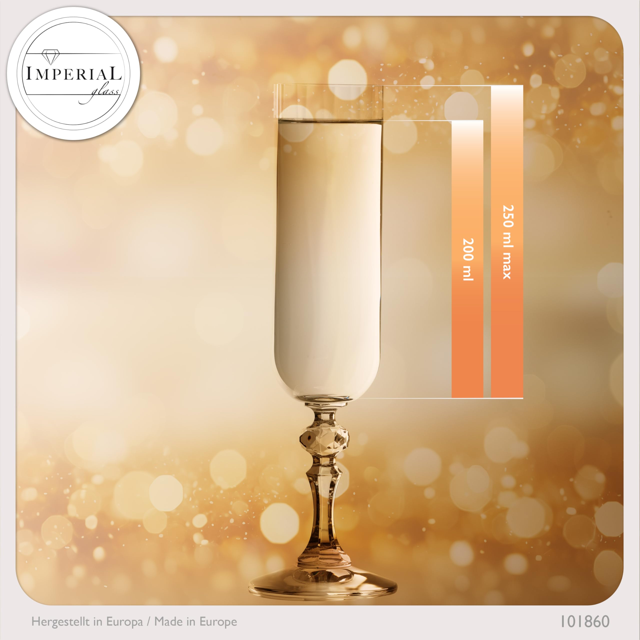 IMPERIAL champagnekelken 200ml (max 230ml) 'London' Set 12-delig