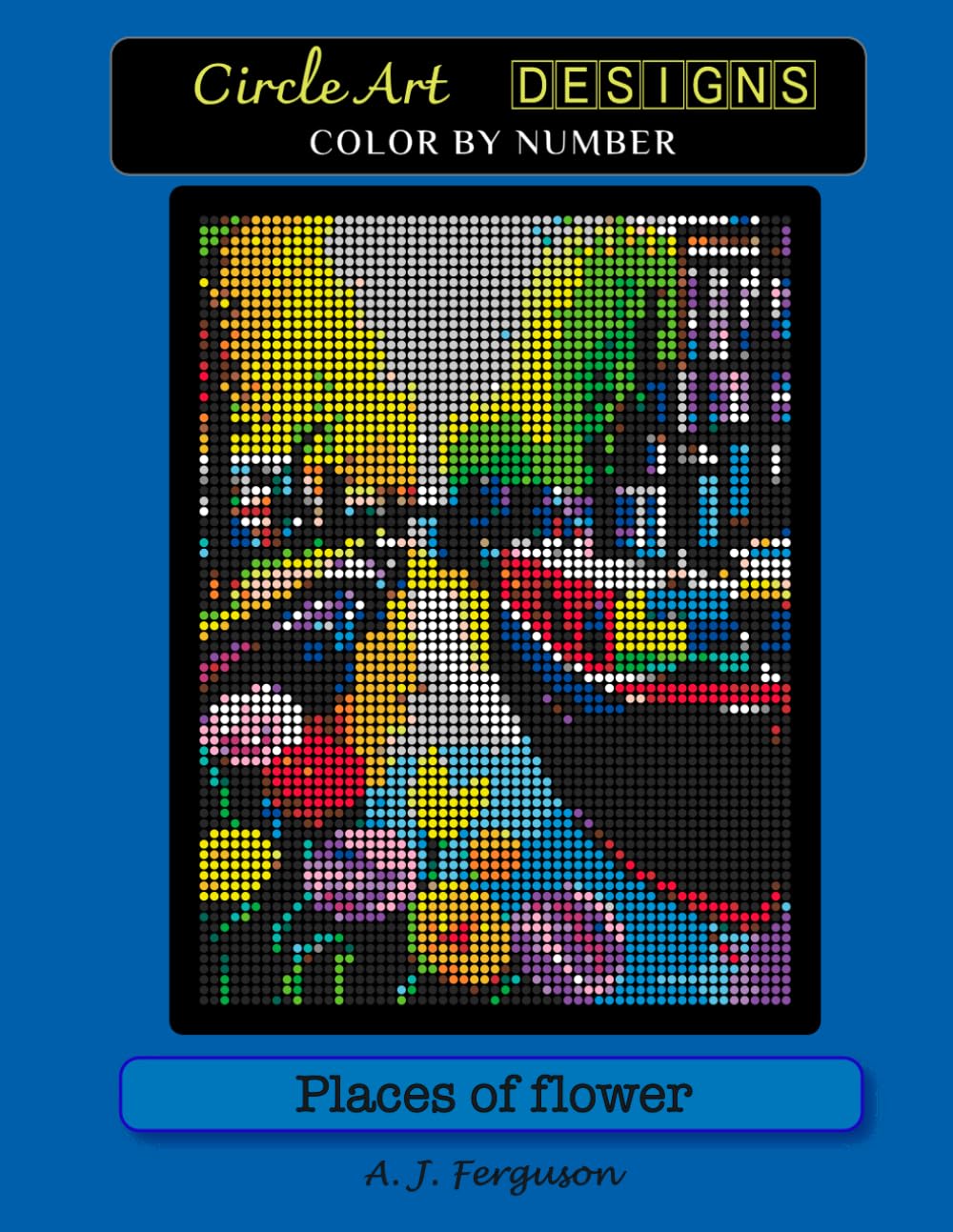 Places of Flower Color by Number Book - Standard paper