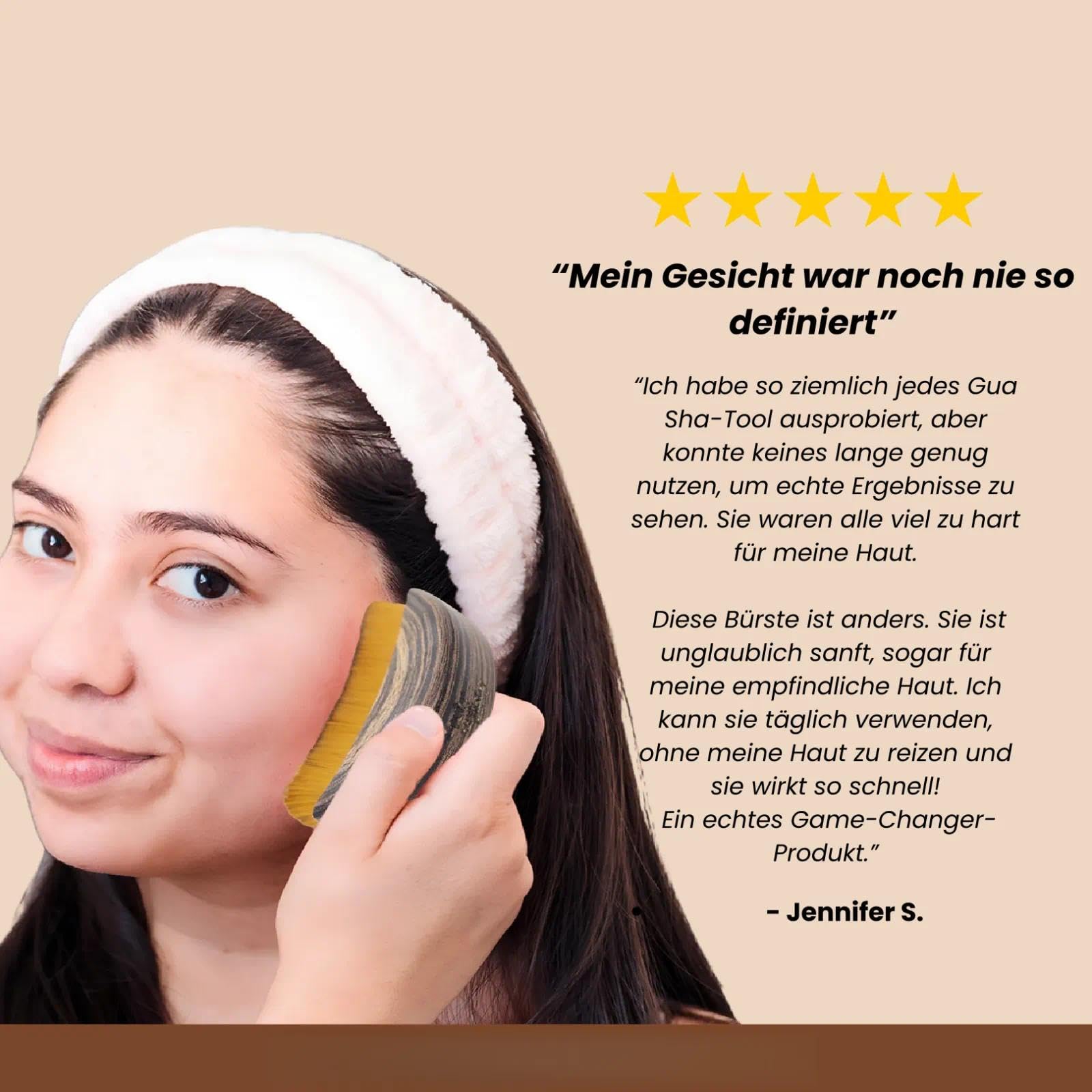 Aluvea GloBrush，Lymphatic Facial Brush, eine Konturierungs-Massagebürste für die Gesichtsreinigung und Kinnformung，Massieren Sie die Augen und Halsregion(Zwei)