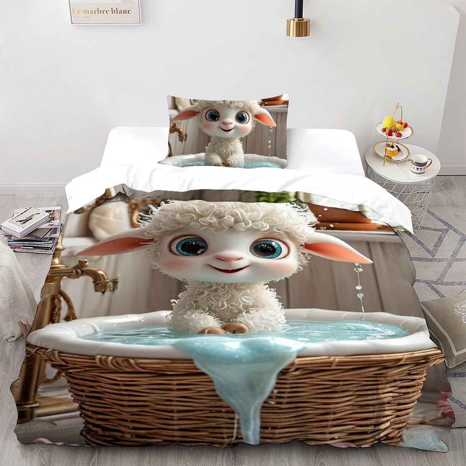 Housse de couette enfant sur le thème animaux pour chambre garçon