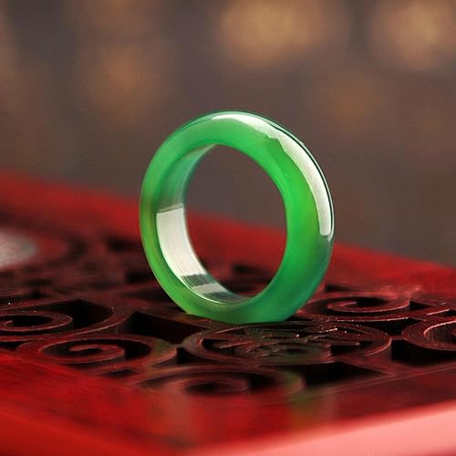 Miniatura 3 de GIGB PBDK Anillos de cristal de cornalina, anillos de jade, anillo de piedra preciosa natural, anillo de jade de buena suerte, anillos de jade verde