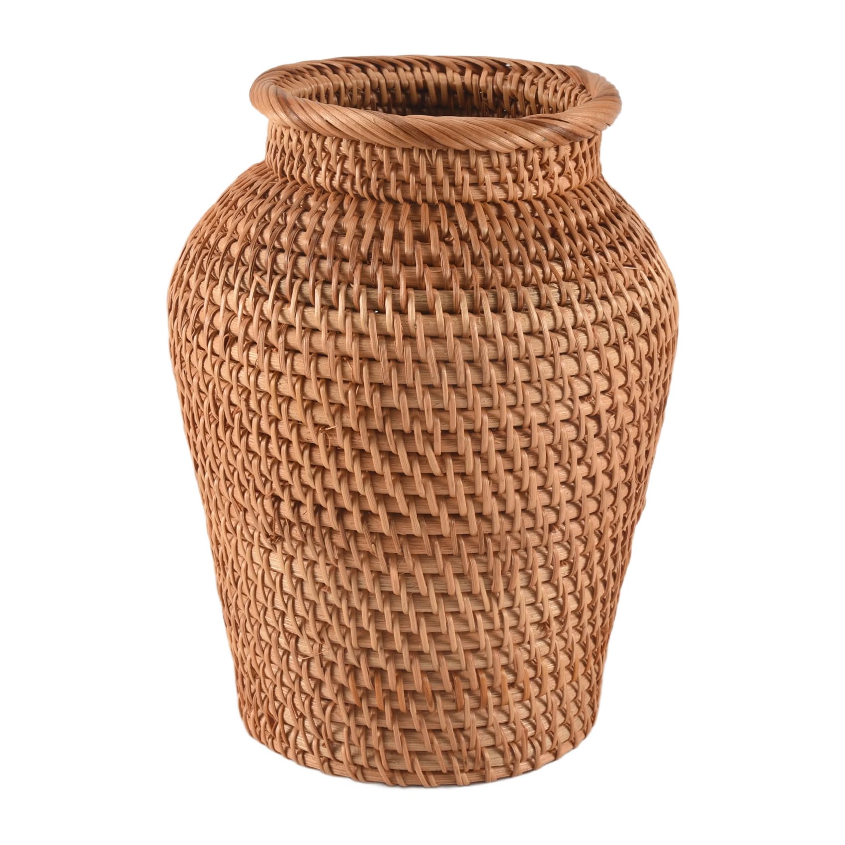 detee Wicker Basket Rattan Hanging Flowerpot Flowerpot Flower Basket Storage Basket Wicker Vase Rustic Woven Flower Basket Pot