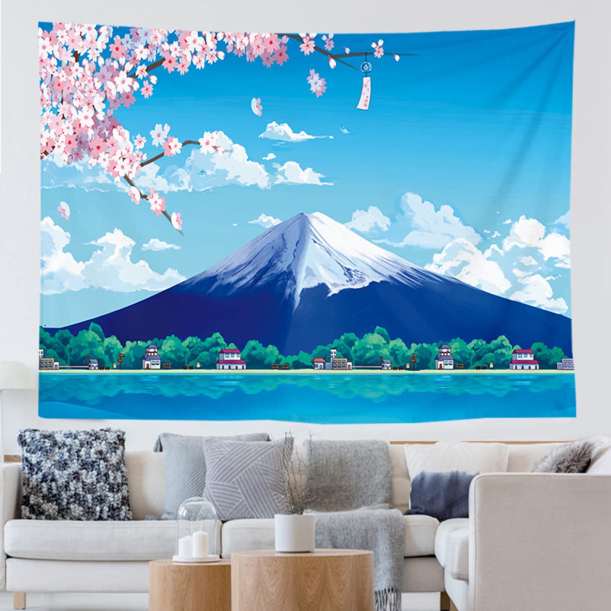 Amazon.co.jp: [AFUXINU] 絵 ポスター 富士山 おしゃれ インテリア 布
