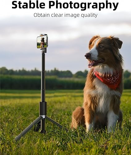 Miniatura 5 de Weilisi Paquete de 2 trípodes para teléfono de 64 pulgadas y trípode para selfie stick con control remoto, trípode mejorado para teléfono todo en 1