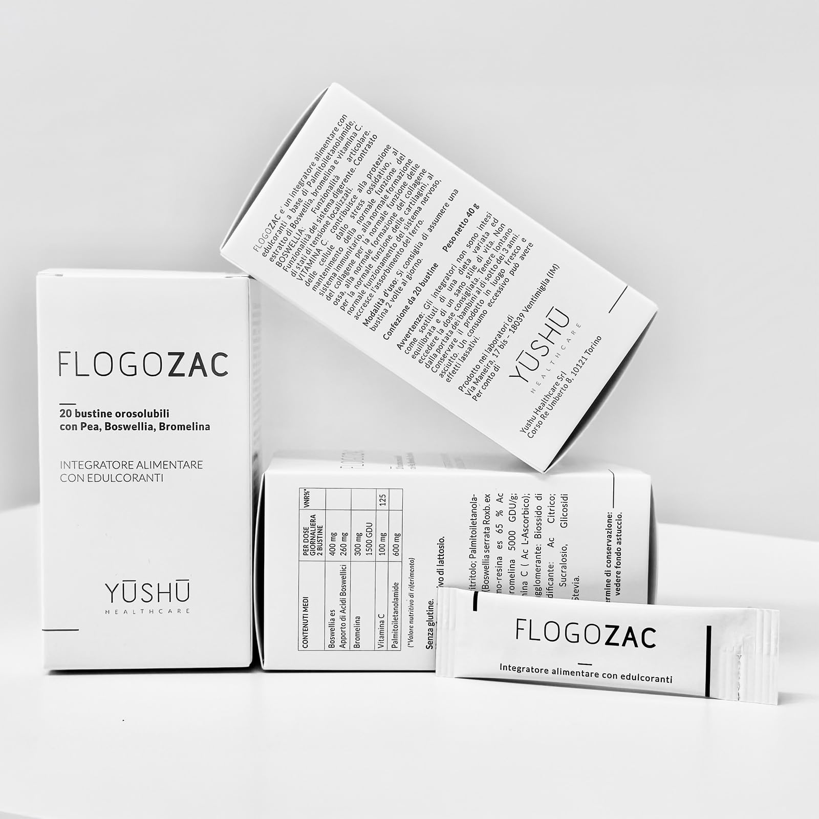 Bundle 2 Confezioni da 20 Stick | Integratore Orosolubile con PEA, Boswellia, Bromelina e Vitamina C | 40 Stick Totali | Senza Glutine e Lattosio | Made in Italy