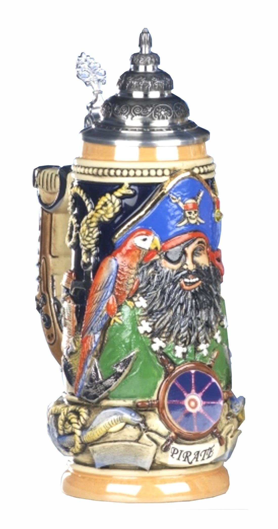 Chope de bière allemande pirate pour animer vos soirées entre amis