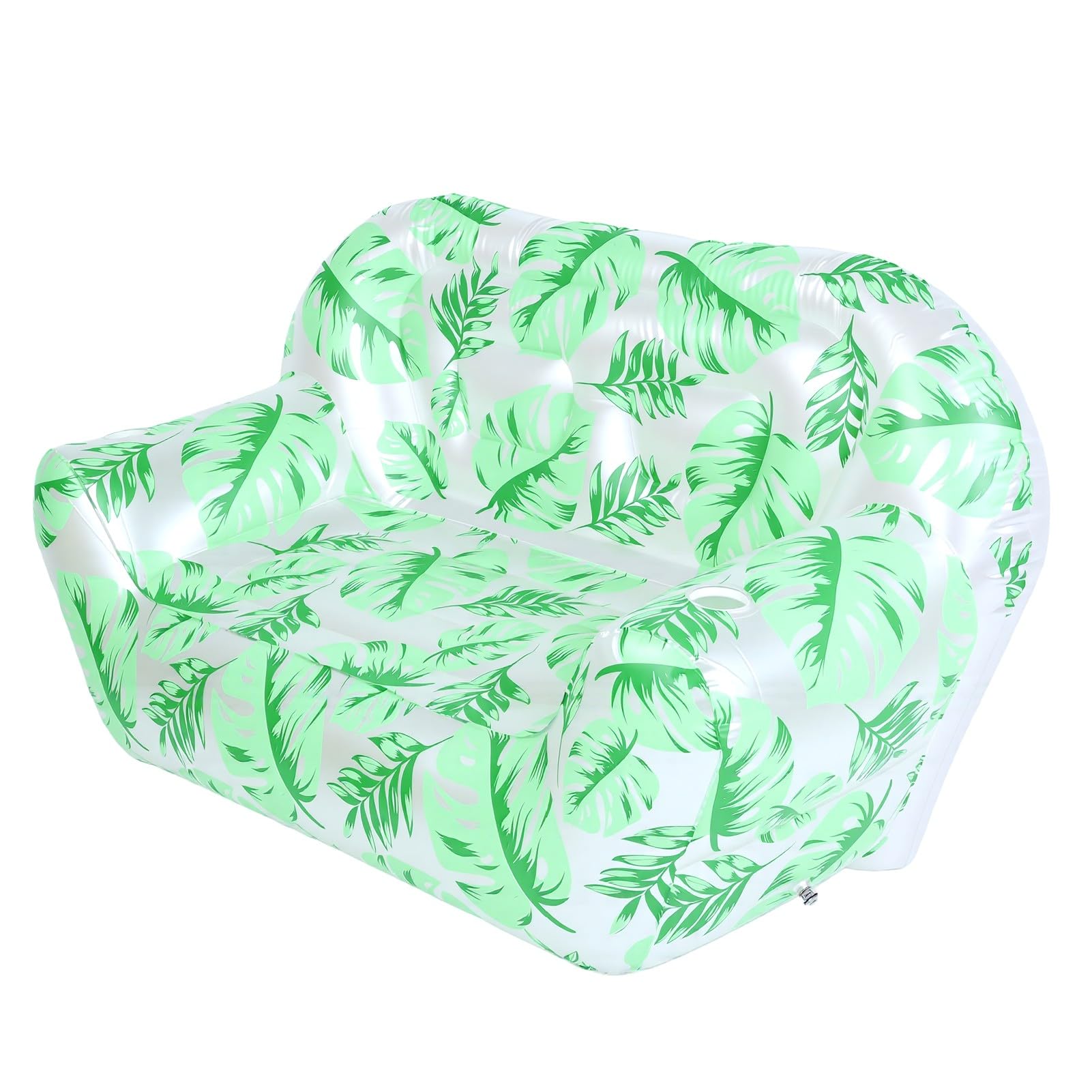 ASHATA Nadmuchiwana Kanapa Przenośna Dmuchany Fotel dla Dwóch Osób (GREEN)