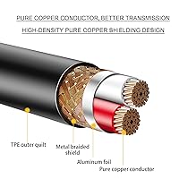 Vista 8 de Cables XLR, cable DMX macho a hembra (paquete de 4), cable de micrófono de 4 pies/3.9 ft, terminador de luz conector de 3 pines para conexión