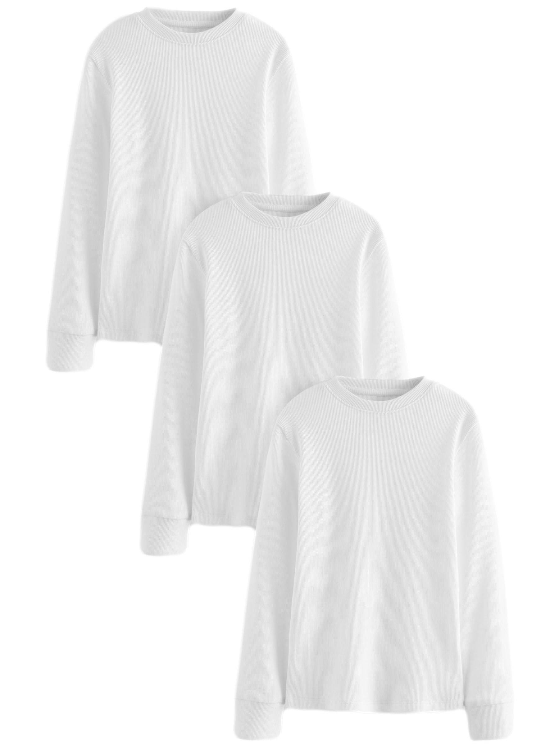 NEXT Niños Pack de 3 camisetas de manga larga 100% algodón
