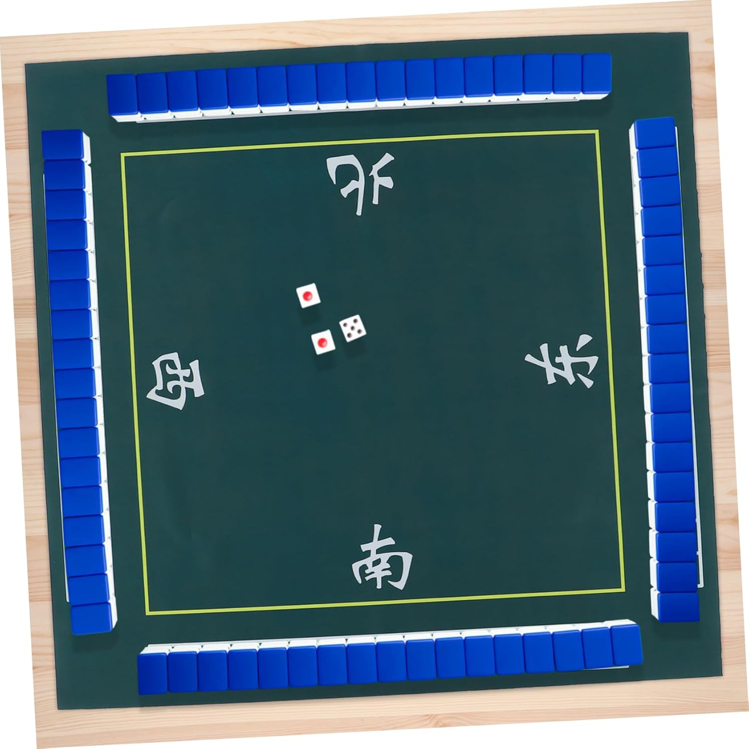 Square Mahjong Table Cover Noise Reduction Mat Gaming Tabletop Cover Polyester