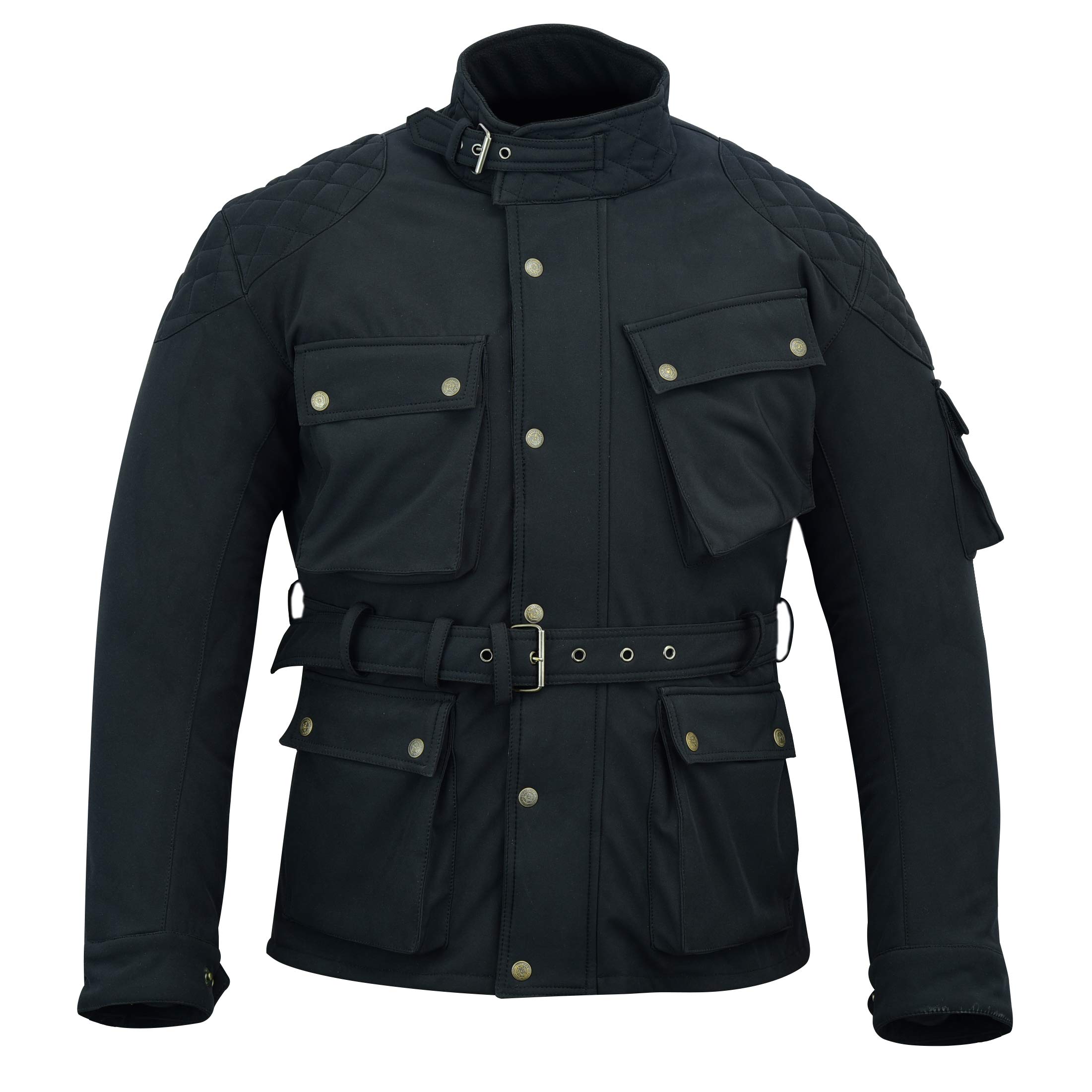 Protect Softshell - Chaqueta de moto para hombre impermeable resistente al viento transpirable tela Hitech |