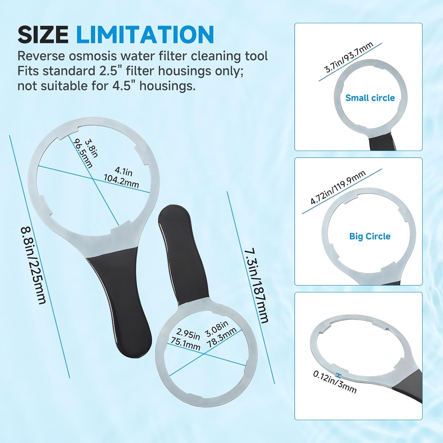 Metal Water Filter Wrench​ Compatible with iSpring AWR2 image 3
