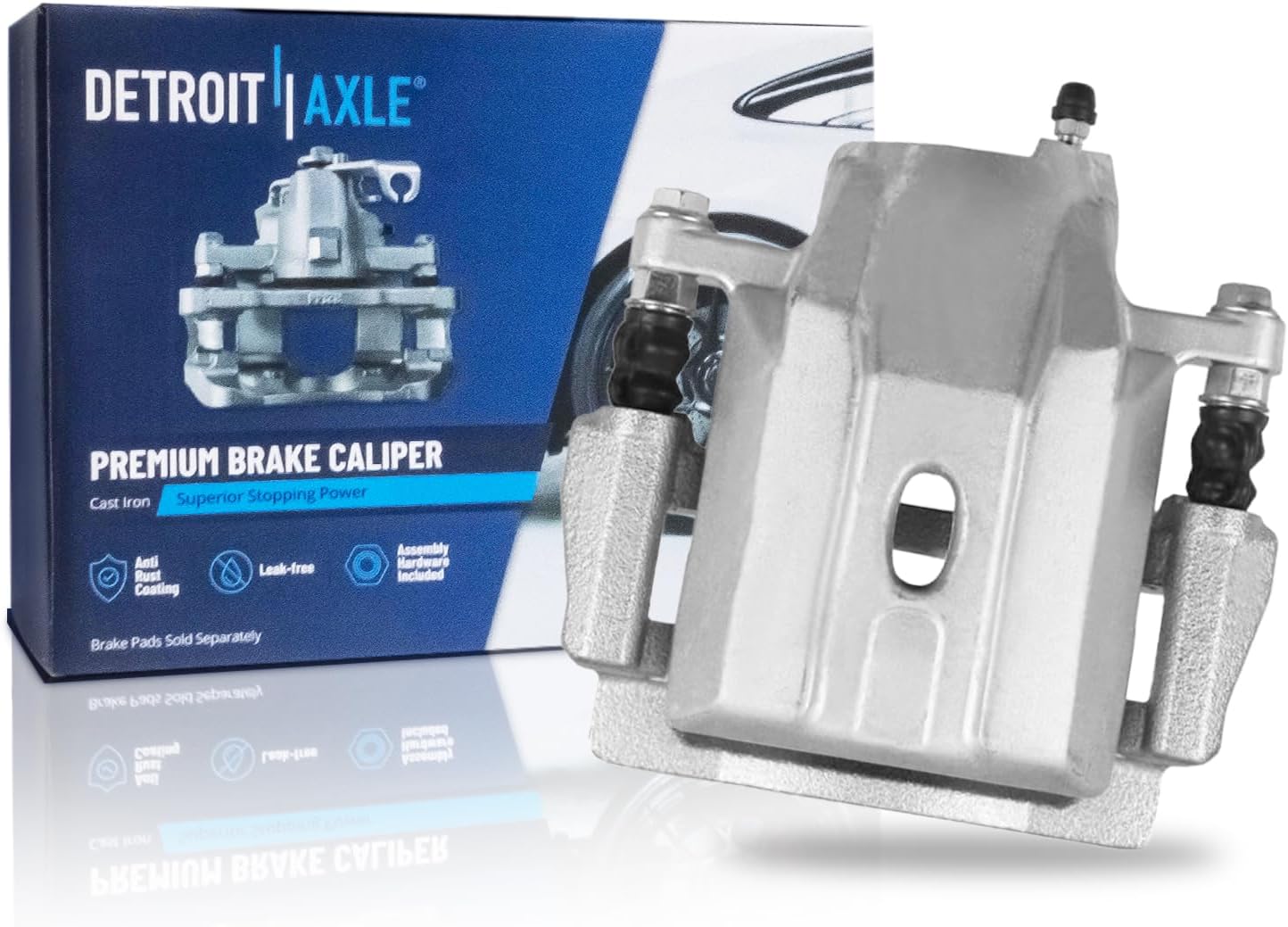 Detroit Axle - Front Left Brake Caliper for 2004-2009 Toyota Prius Disc Brake Caliper w/Bracket 2005 2006 2007 2008 Replacement Driver Side Assembly