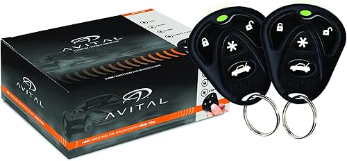 Avital Sistema de arranque remoto de 1 vía 4105L con control remoto de 4 botones