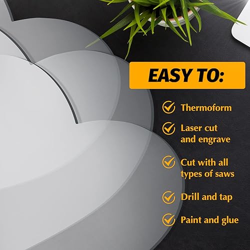 Vista 18 de 6 piezas de lámina acrílica de 0.079 pulgadas (0.079 in) película LED transparente para base de luz LED, pantalla transparente gruesa con película