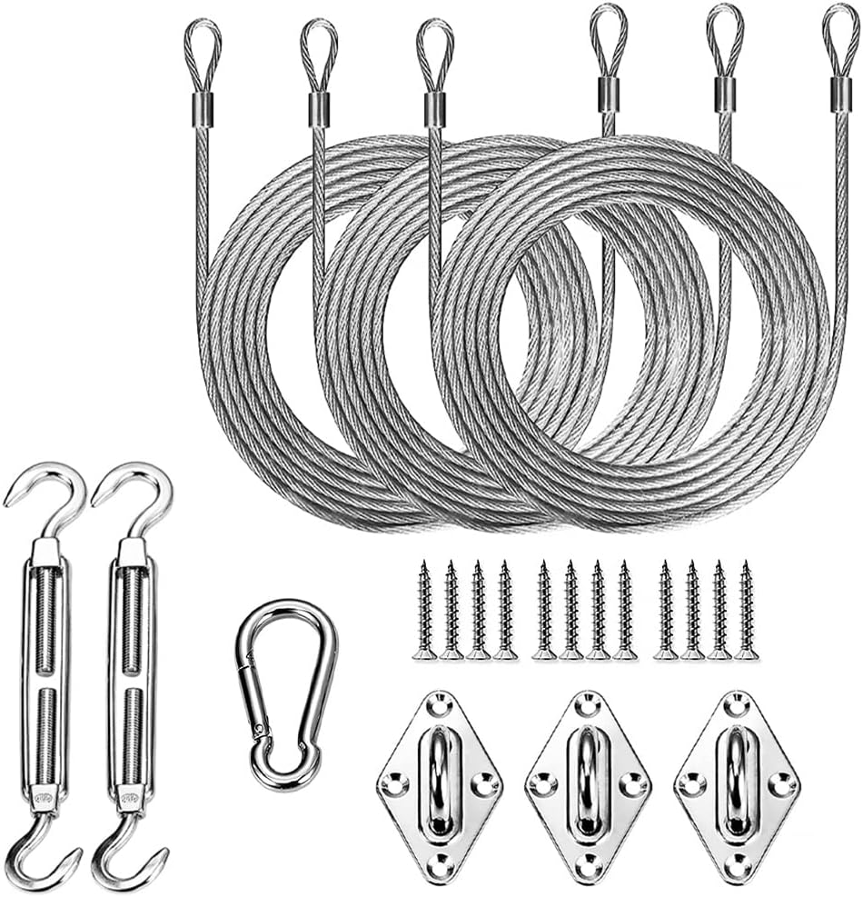 6Inch Shade Sail Hardware Kit Triangle Sun Shade Sail Canopy