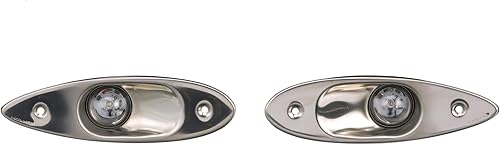 Miniatura 4 de Seachoice Luz lateral LED de acero inoxidable, navegación de barco, 1 luz roja, 1 luz verde