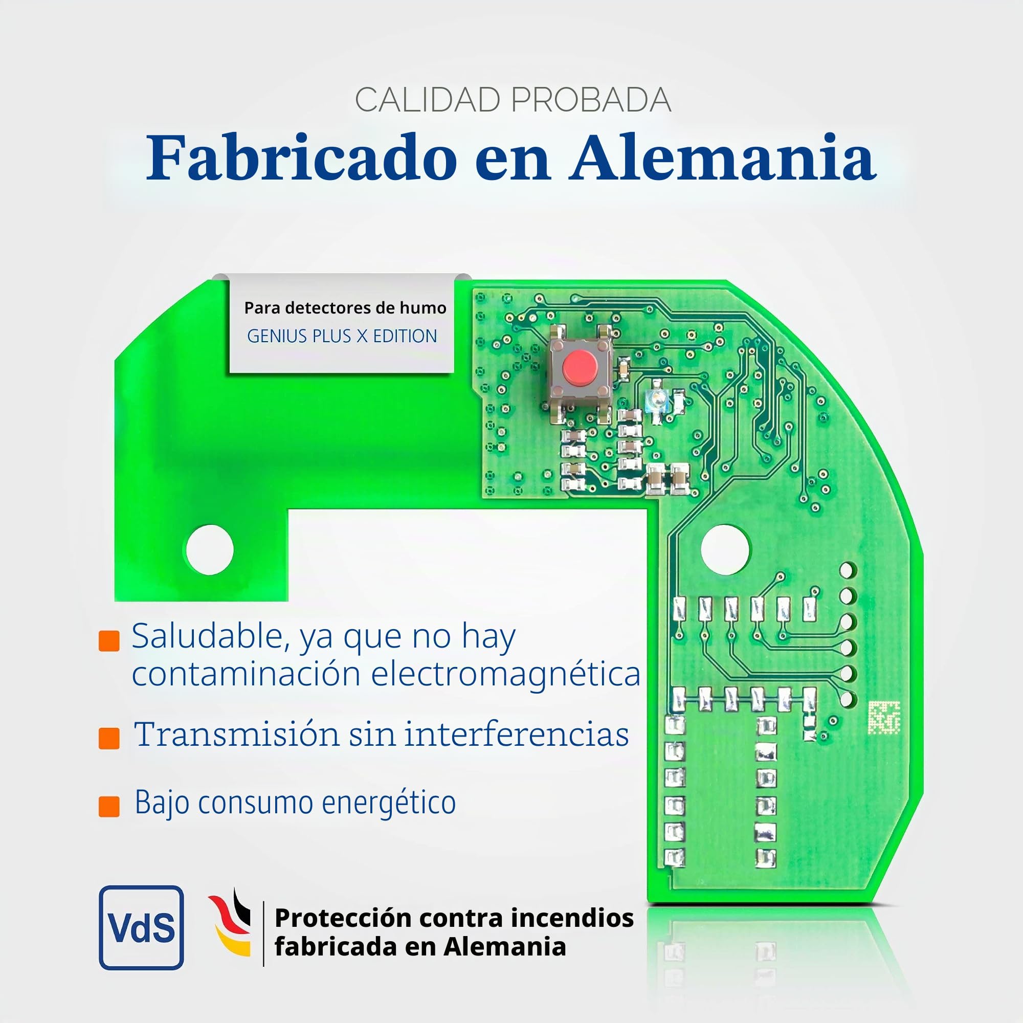 Módulo de radio Hekatron Basis X para detectores de humo Genius Plus X Edition 2021 - multilingüe - 1 unidad Para la conexión de hasta 20 detectores de humo