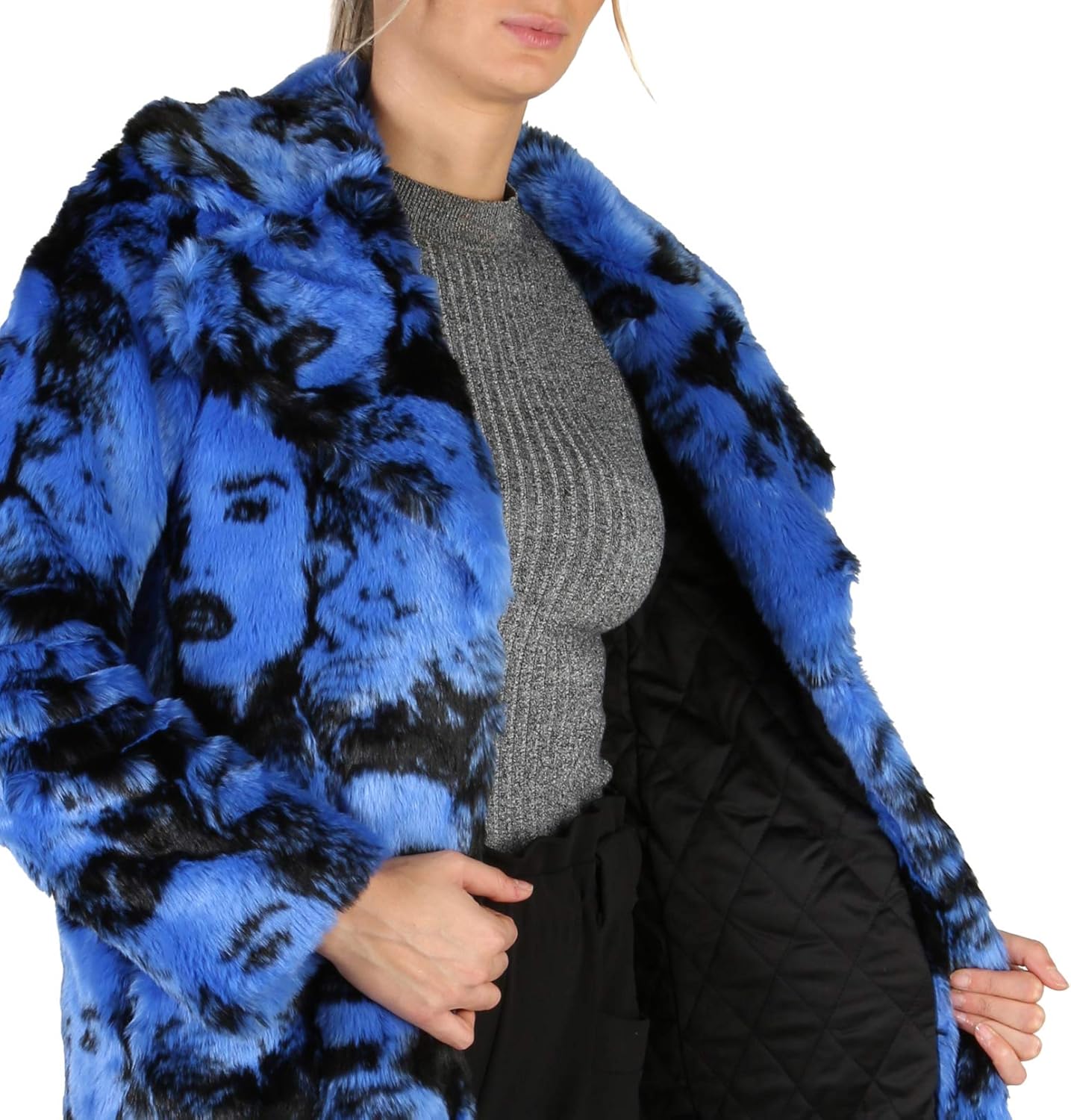 guess pia faux fur coat