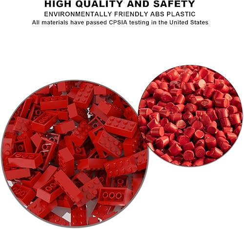 Miniatura 7 de Bloque clásico de ladrillos a granel de 2 x 4, 100 piezas de ladrillo de construcción amarillo albaricoque, compatible con piezas y piezas Lego