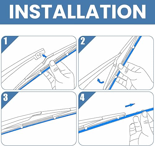 Vista 14 de Limpiaparabrisas trasero de 12 pulgadas para Mitsubishi Outlander 24-21/Nissan Rogue 23-08 Kicks 23-17 Juke 17-11 Pathfinder 20-13 Qashqai 22-17