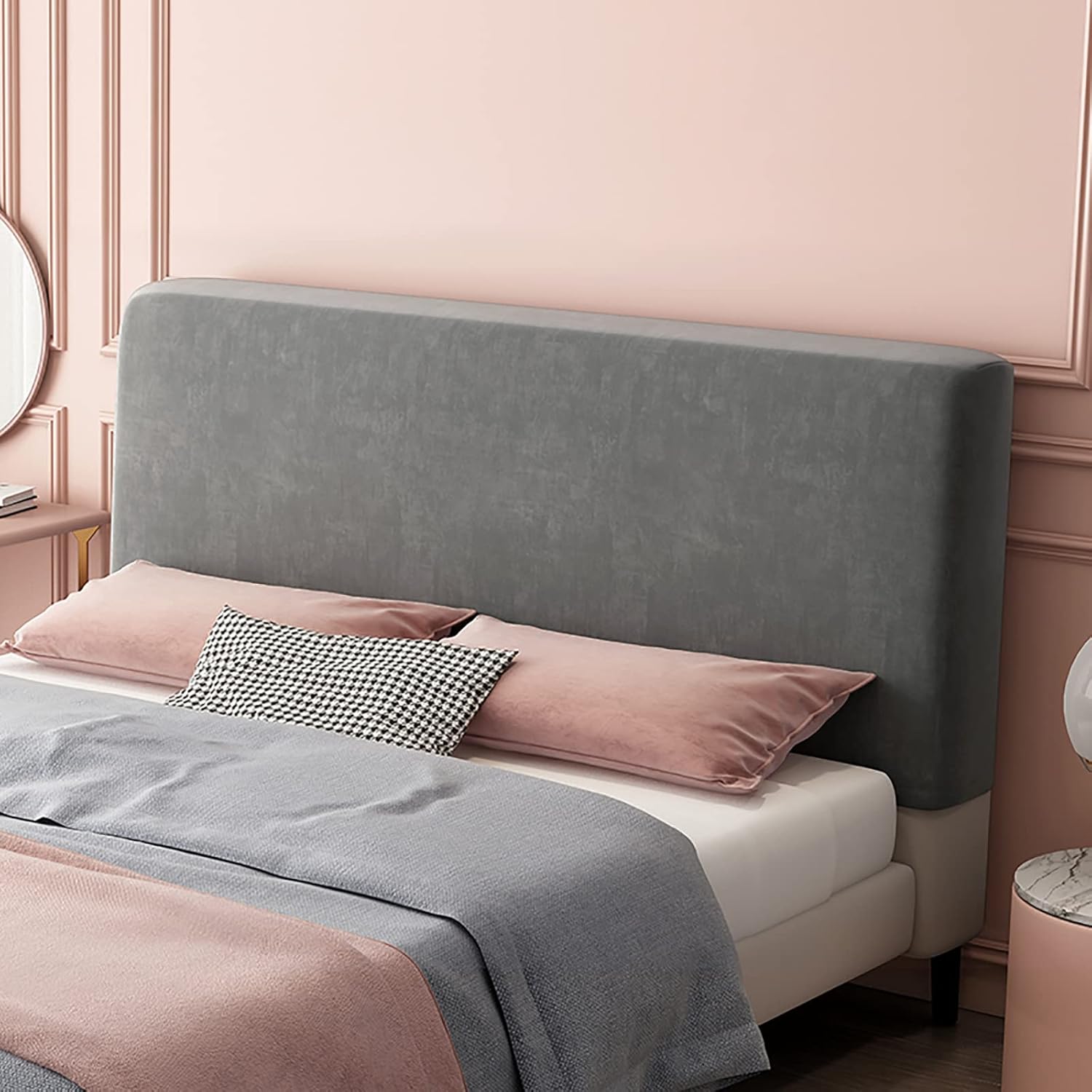 Elastic Bed Headboards Slipcover,Dustproof Bed Headboard Cover,All-Inclusive Bed Headboard Slipcover Protector,for Bedroom Decoration(120/150/180/200/220 cm)