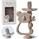 Moonkie Teething Toy, Safe & Easy to Hold BPA Free Silicone Teethers, 360° Baby Toothbrush with Suction Base, Teether Toys Be