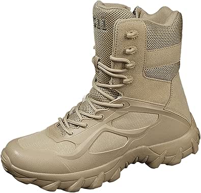 Stivali Militari Uomo Impermeabili E Traspiranti - Altezza Caviglia | Suola Antiscivolo | Per Trekking E Lavoro - Foto 6