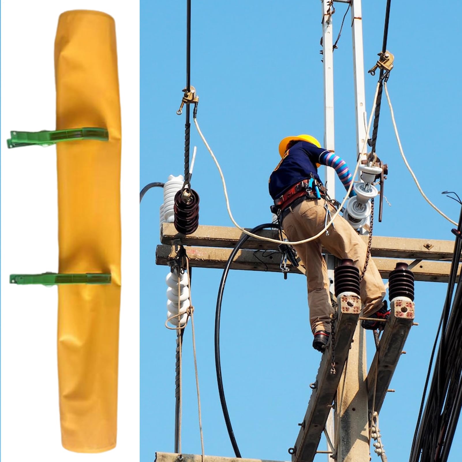 Électricité couverture isolée | Poncho de survie d'urgence | Mat électricien | Protection de l'équipement | Prise en charge de l'entretien en intérieur, Power 400V PAD | Utilisation pour l'ins