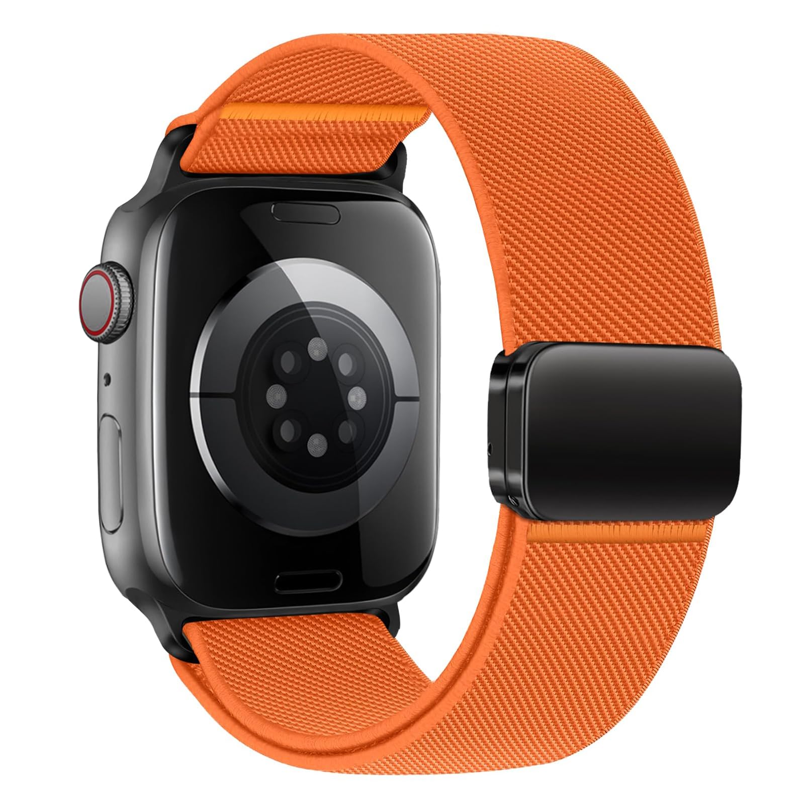 Magnetic Nylon Band for Apple Watch Bands for Men 42mm 41mm 40mm 38mm iWatch Man Women,Stretchy Fabric Elastic Sport Strap Wristband for Apple Watch