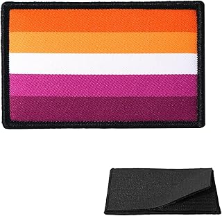 Nanafast LGBTQ Rainbow Pride Patch for Gay Lesbian Trans Pansexual Bisexual Nonbinary Asexual LGBT Flag Patches Pride Accessories for Backpack, Hat, Jacket-Lesbian 1pc