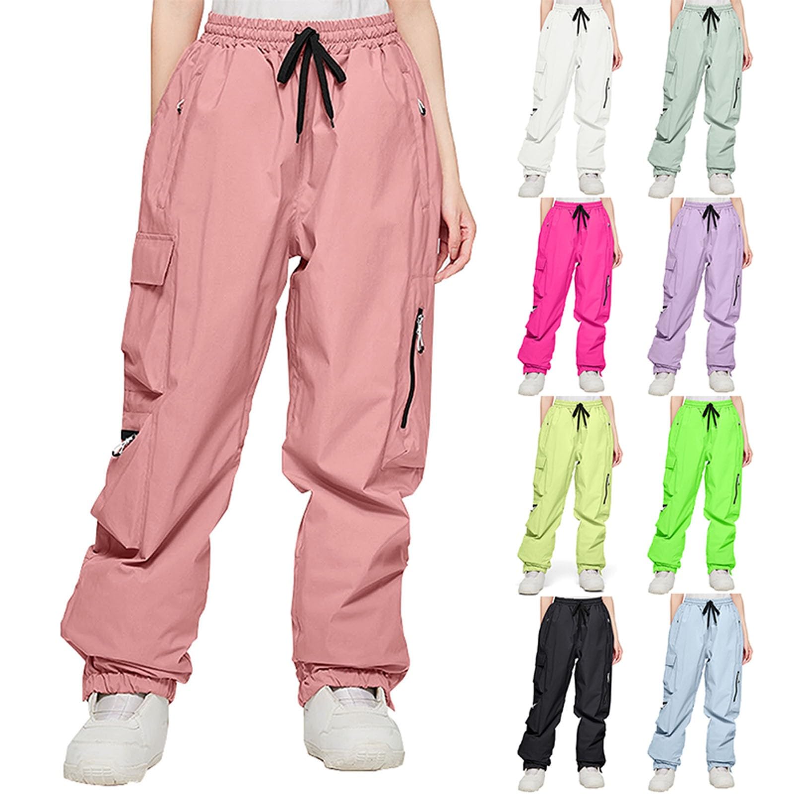 Outdoorhose Damen Wasserdicht Gefüttert - Skihose Damen Schwarz | - Trekkinghose Damen Lang Zip Off Softshellhose Outdoorhose Winddicht Warm Gefüttert Winterhose Skihose-Snowhose